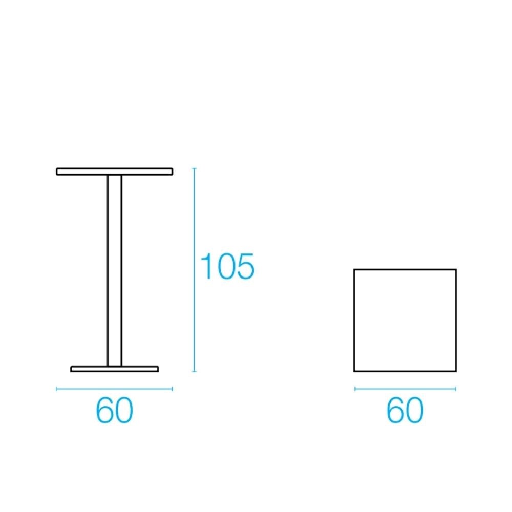 Emu Round Square Bar Table