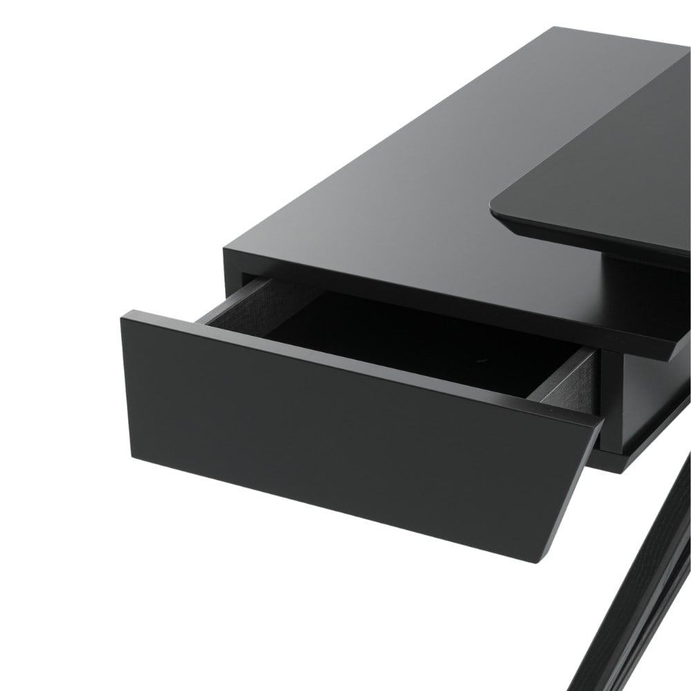 Ennea Çalışma Masası-Base Black Stained Ash-Tabla Black Laminate