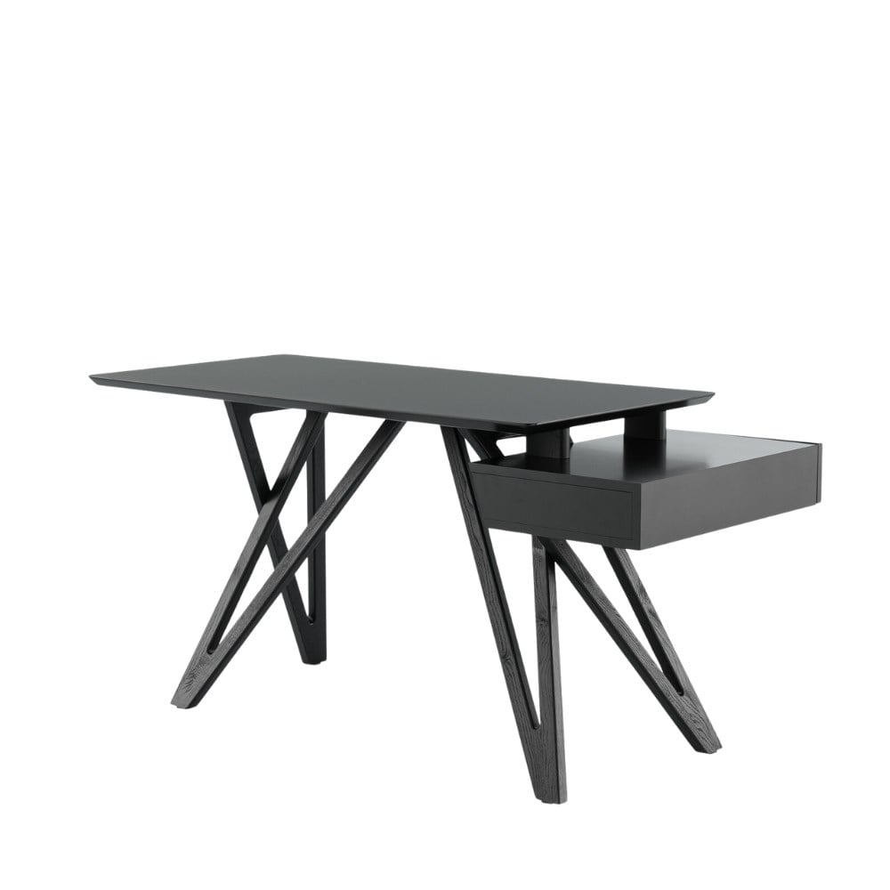 Ennea Çalışma Masası-Base Black Stained Ash-Tabla Black Laminate