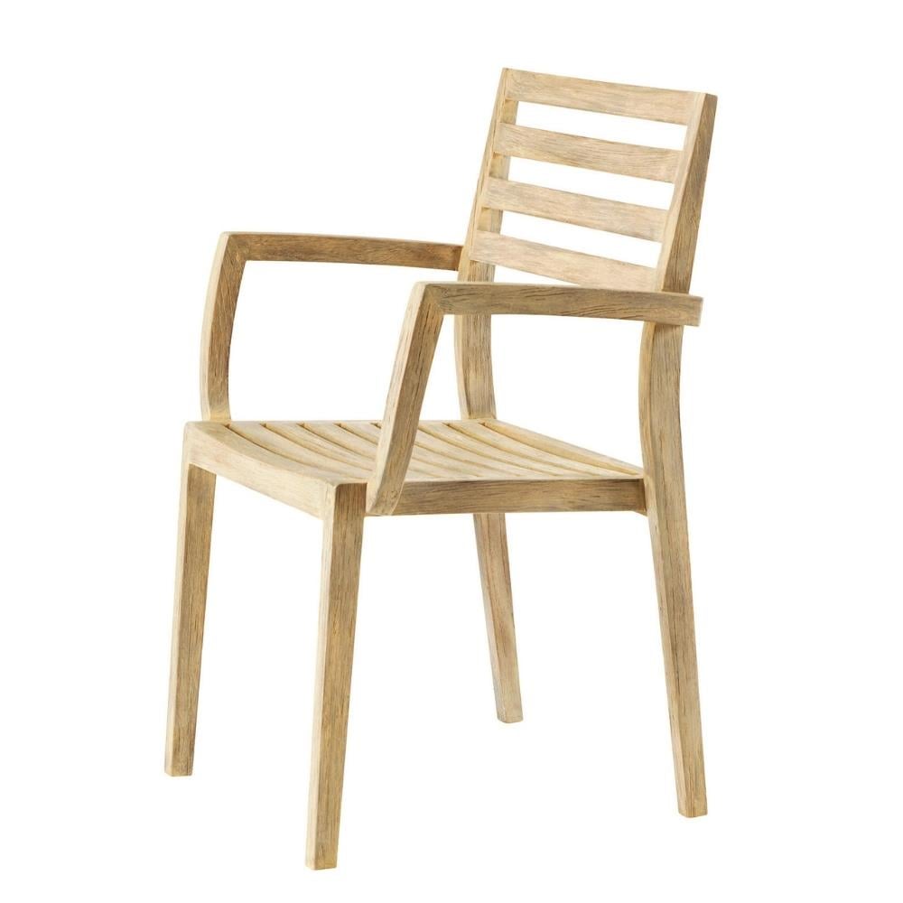 Stella Kollu Sandalye-Natural Teak