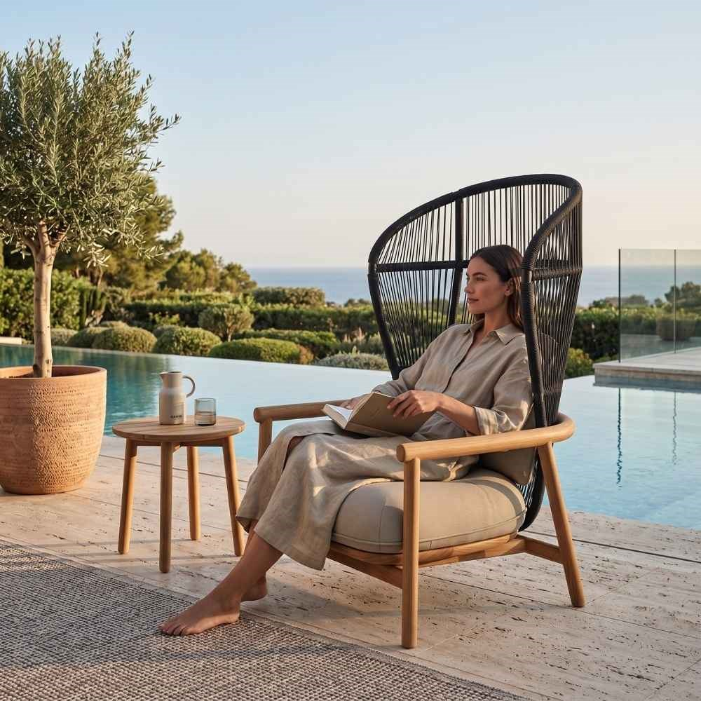 Gloster Fern Yüksek Sırtlı Teak Koltuk