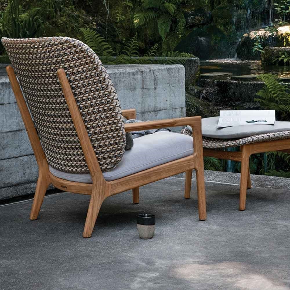 Gloster Kay Brindle Wicker Low Back Armchair