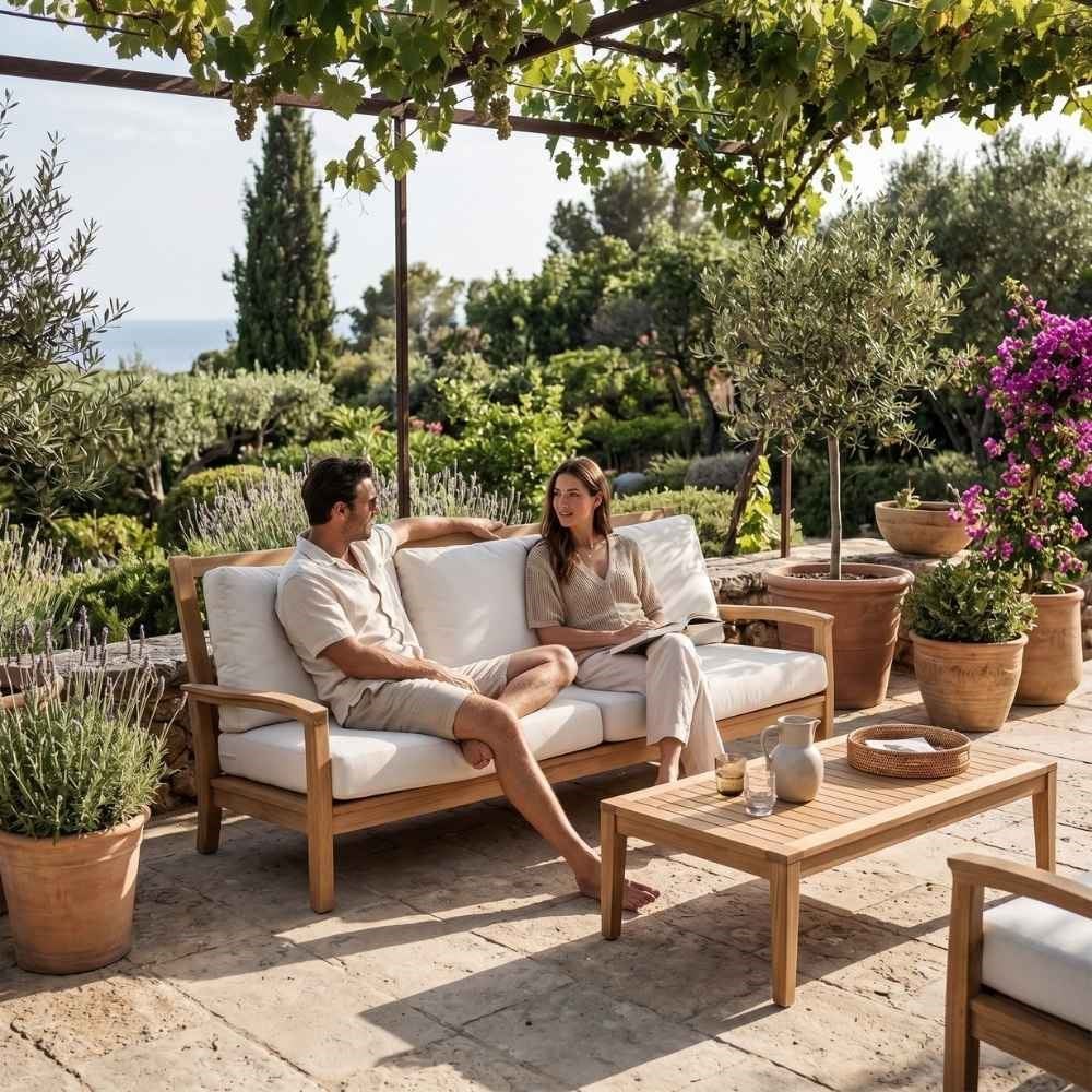 Gloster Kingston Teak Üçlü Kanepe