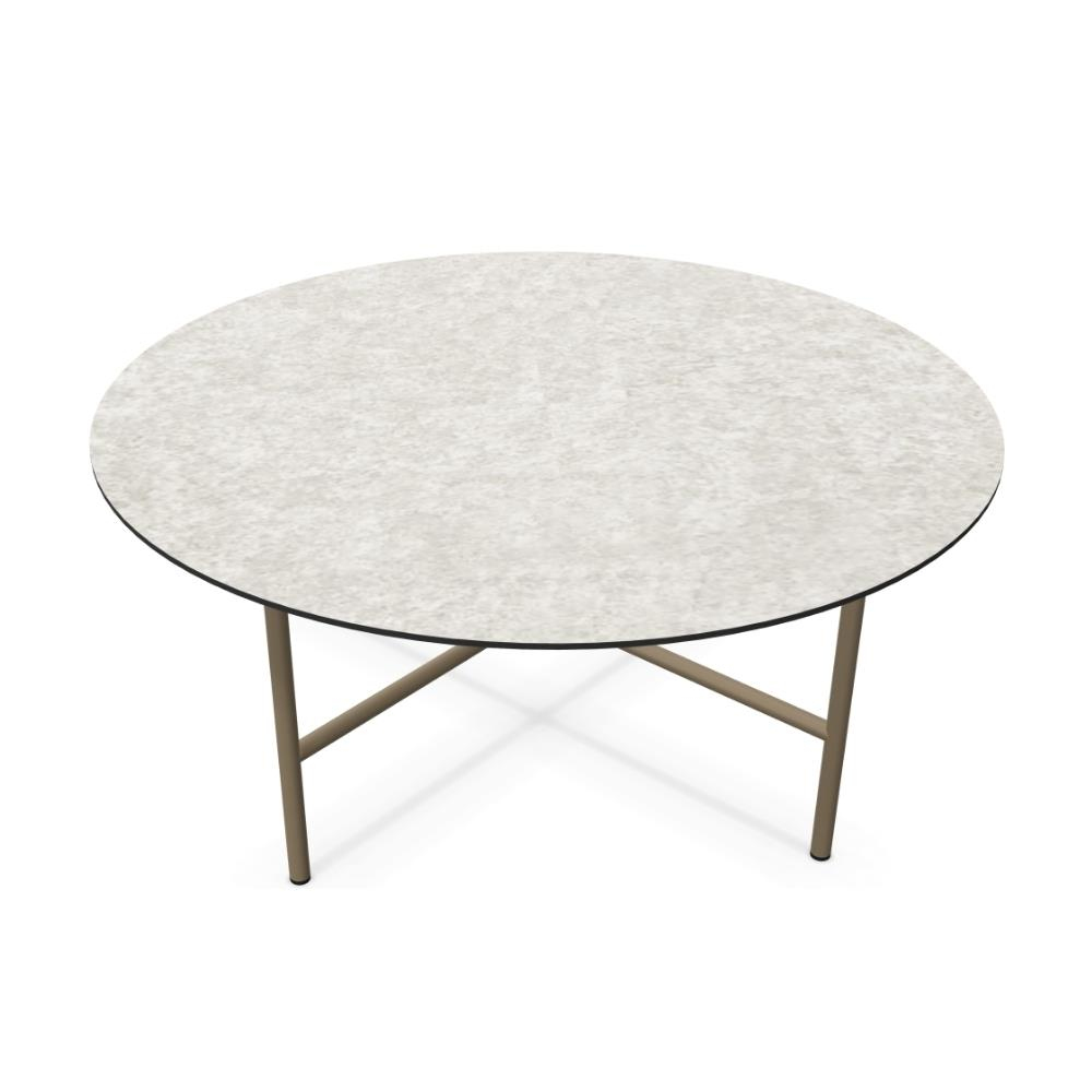 Grada Orta Sehpa (70)-Frame Bronze (110)-Top Silver Quarzite (320)-(Outdoor)