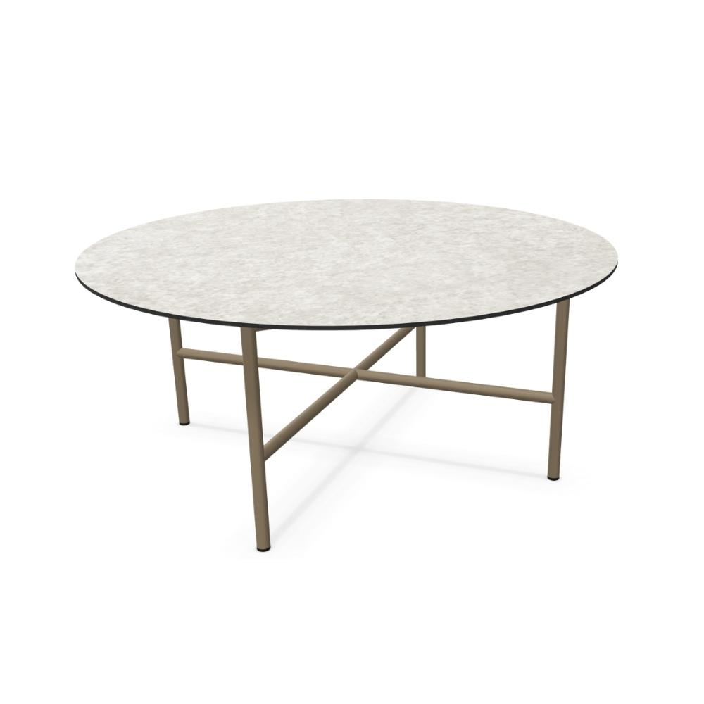 Grada Orta Sehpa (70)-Frame Bronze (110)-Top Silver Quarzite (320)-(Outdoor)