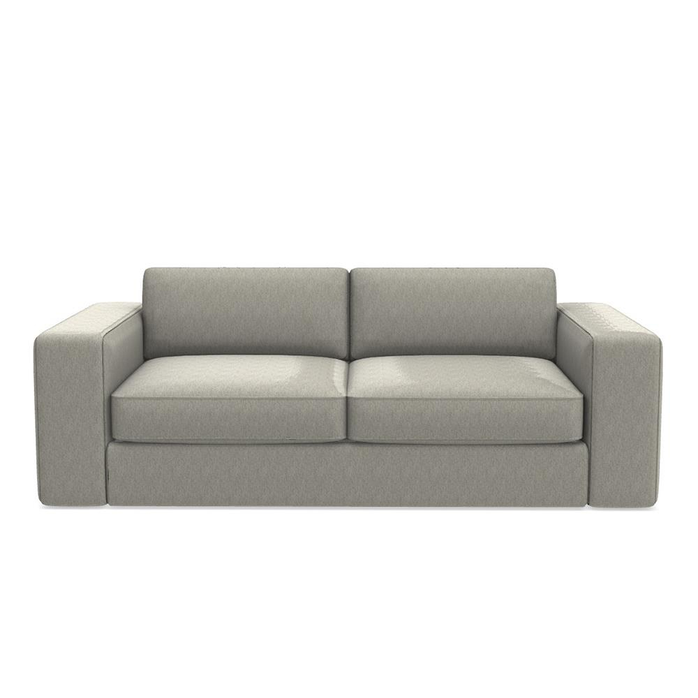 Harold Standart İkili Kanepe-Fabric Dover 01- (Silver)