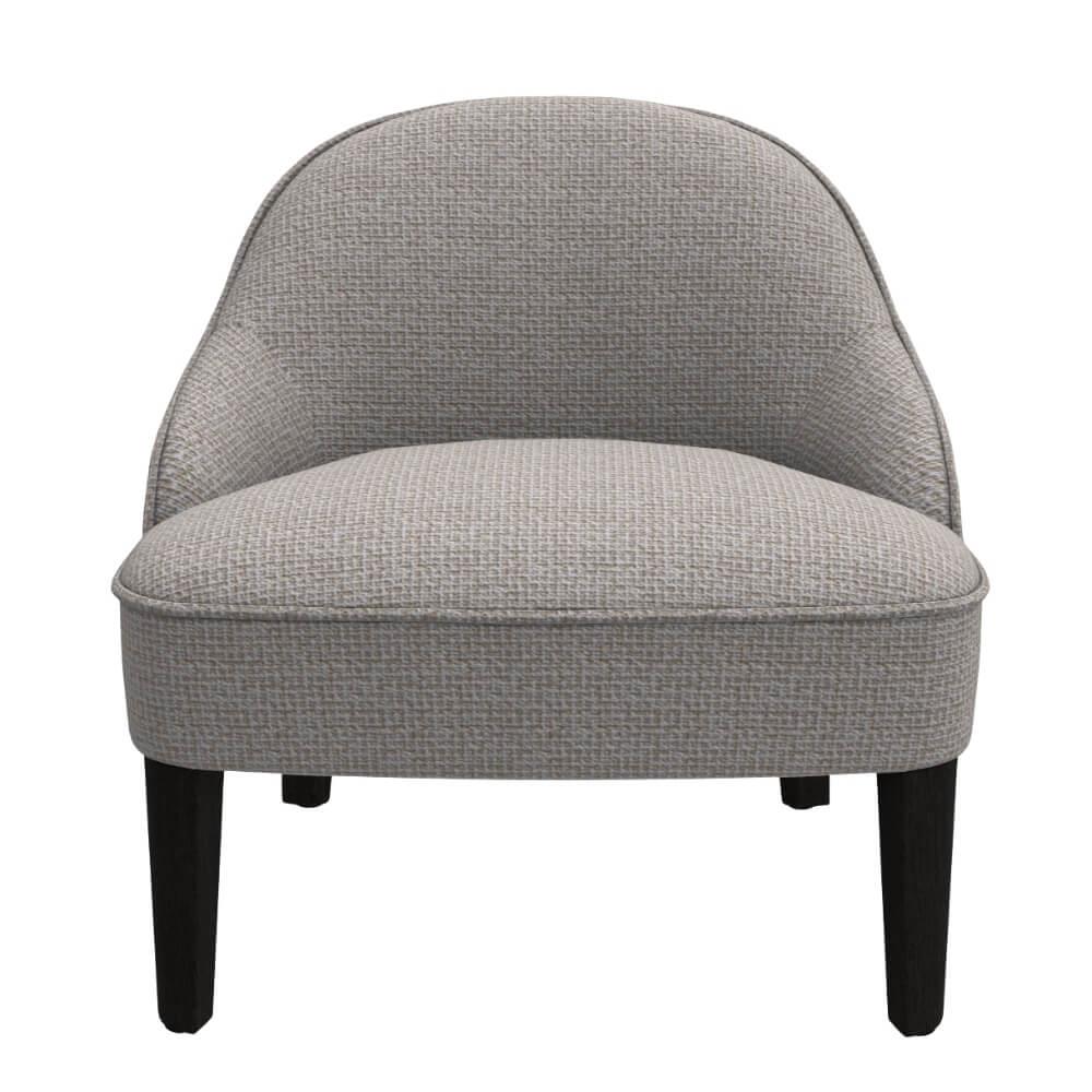 İda Tekli Koltuk-Frame Oak Black - Fabric Narvic 01 (Luxury)-Ahşap Ayak