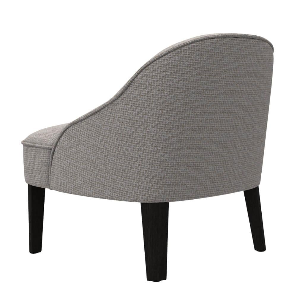 İda Tekli Koltuk-Frame Oak Black - Fabric Narvic 01 (Luxury)-Ahşap Ayak