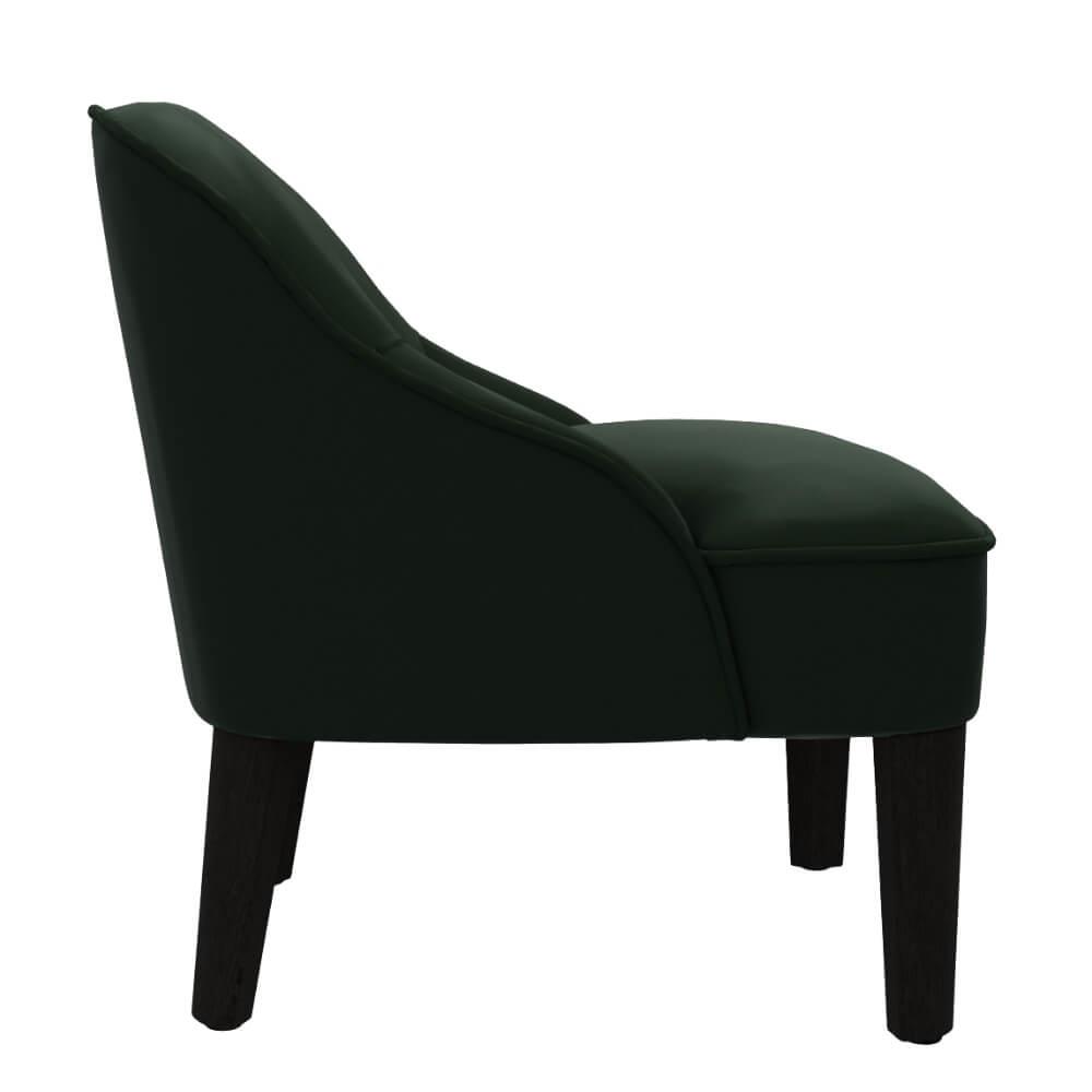 İda Tekli Koltuk-Frame Oak Black - Fabric Dayton 07 (Gold)-Ahşap Ayak