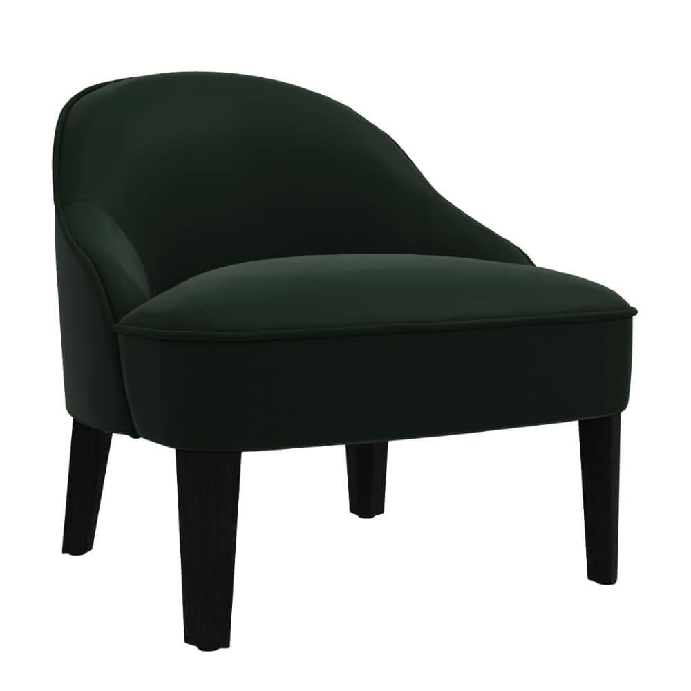 İda Tekli Koltuk-Frame Oak Black - Fabric Dayton 07 (Gold)-Ahşap Ayak