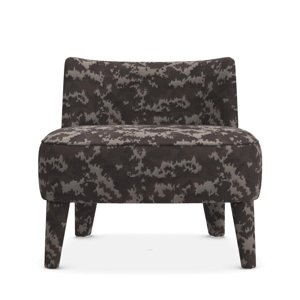 Isabelle Tekli Koltuk-Legs Covered-Fabric Bago 01-(Silver)-(ISAPOL70)