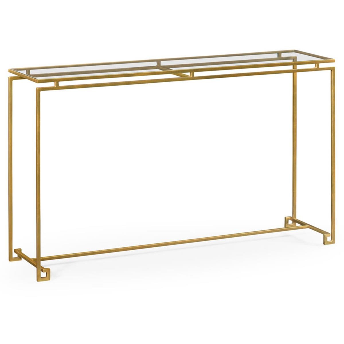 Jonathan Charles JC Edited Simply Elegant Gold Console Table