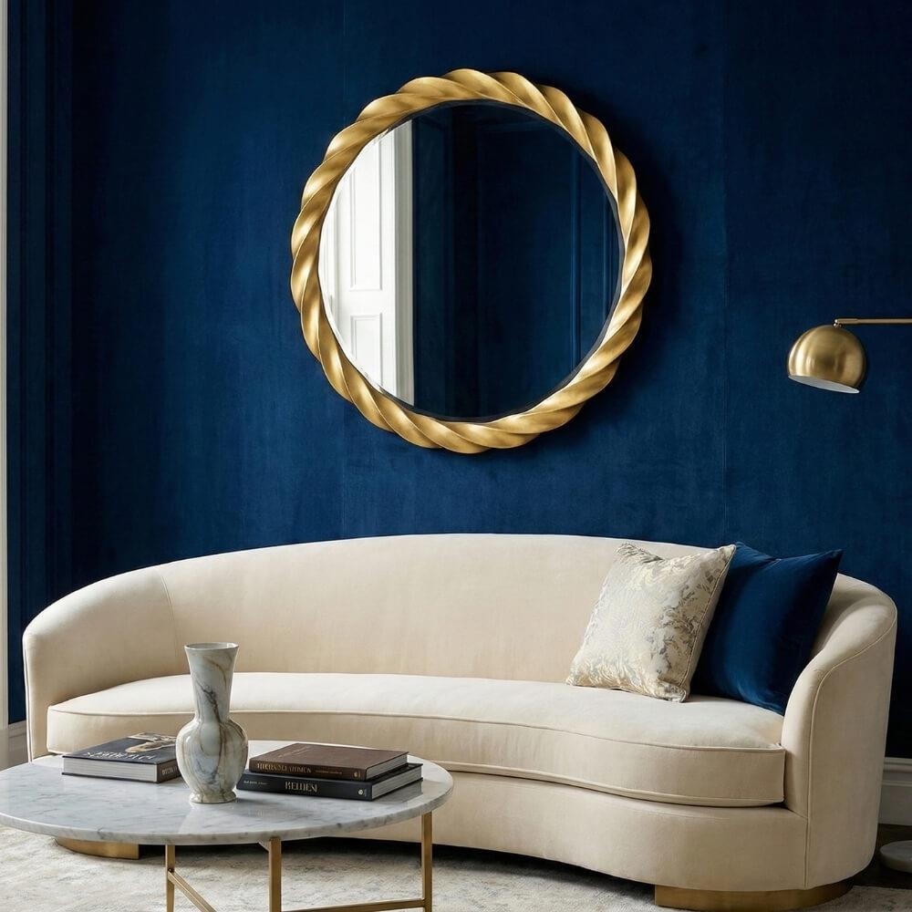 Jonathan Charles 35 Gilded Antique Gold Ayna