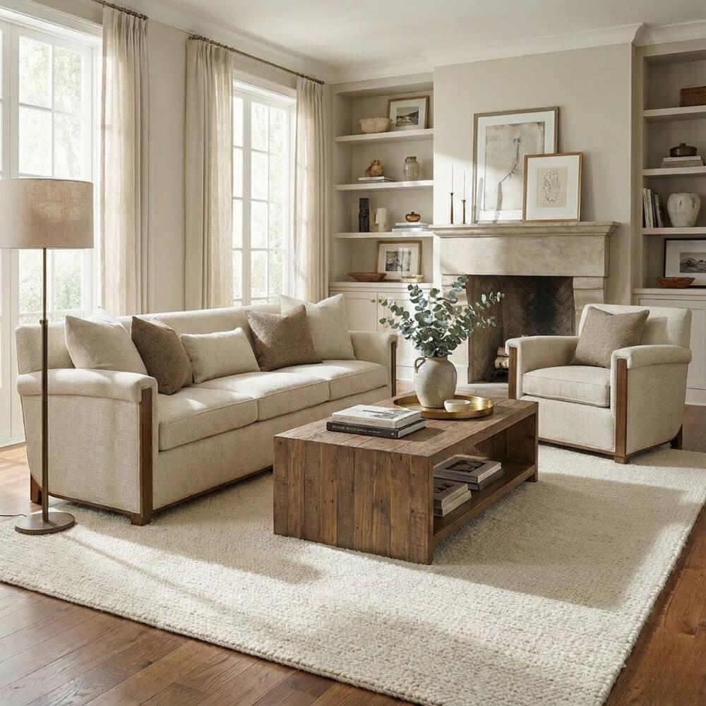 Jonathan Charles Barcelona Walnut Armchair