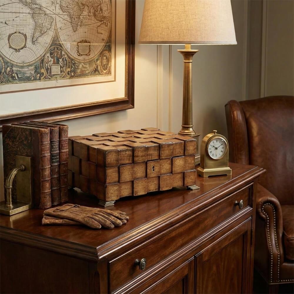 Jonathan Charles JC Edited Lockable Walnut Box