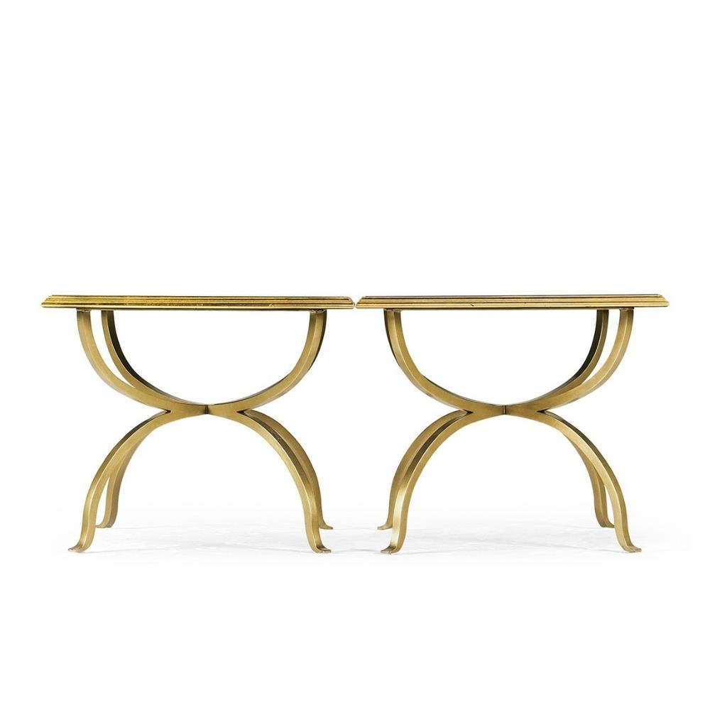 Jc Modern-Luxe Yan Sehpa Seti 2Li (Altın) - Finish-Pai-21 (Gilded Iron)