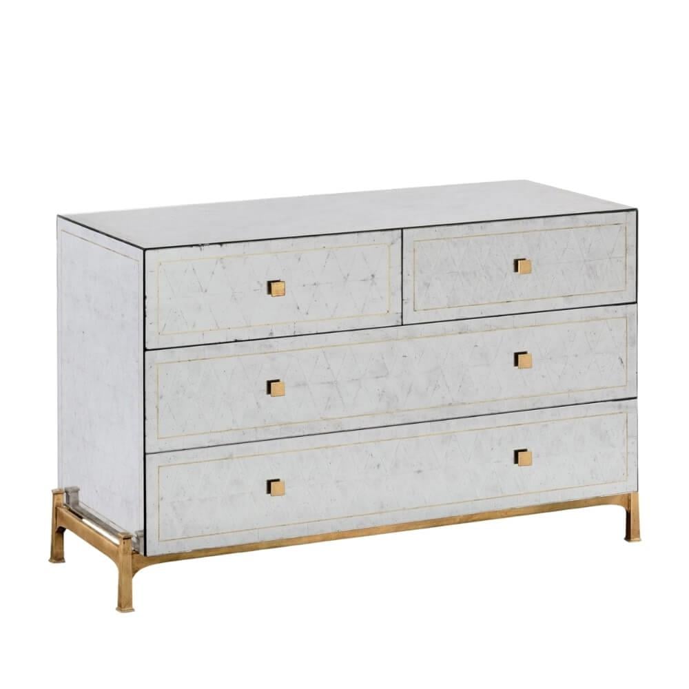 Jonathan Charles Jc Modern Luxe Silver Şifonyer