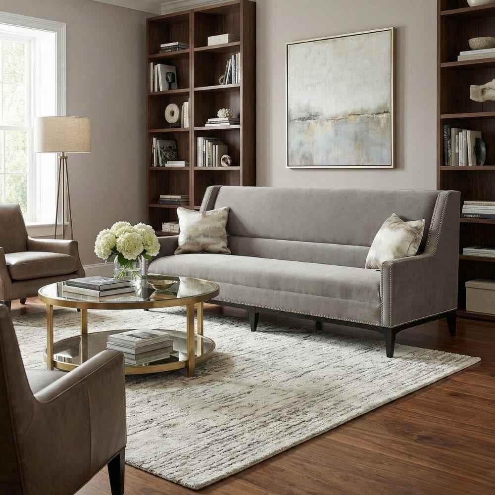 Jonathan Charles Square Back 3-Seater Sofa