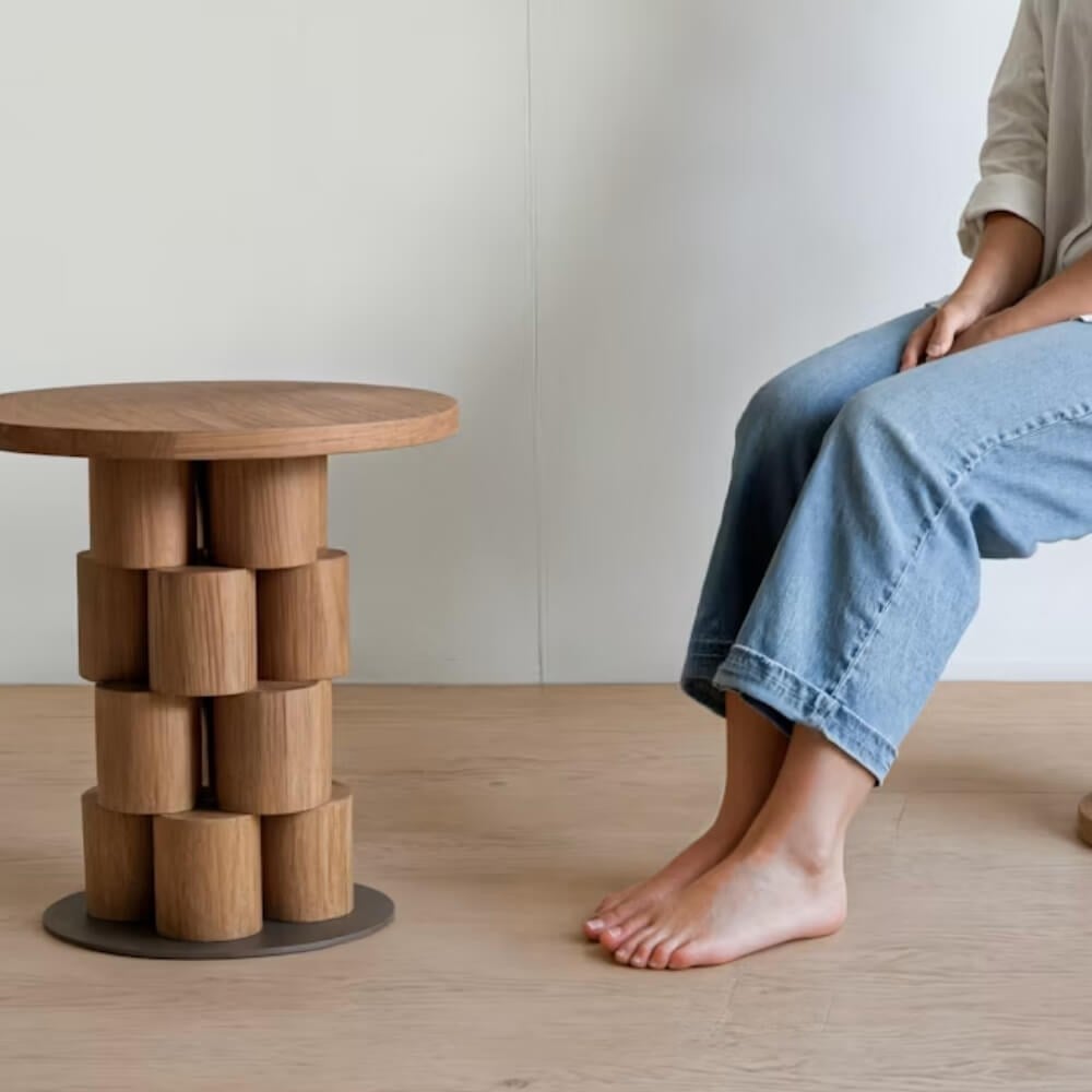 Kari Yan Sehpa Teak 45 cm