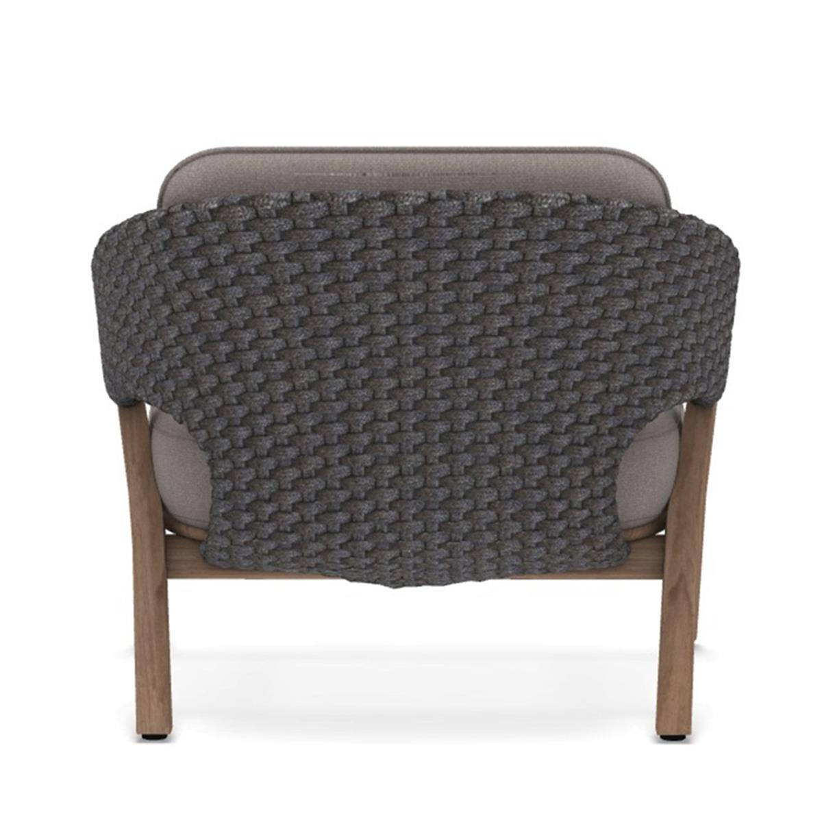 Knit Tekli Koltuk-Teak-Lava Grey-(Sunbrella Minder Dahil)