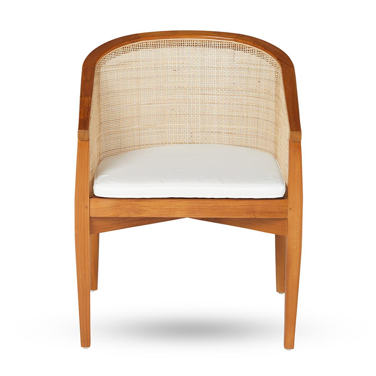 Kollu Sandalye-Teak Natural- Rattan Natural