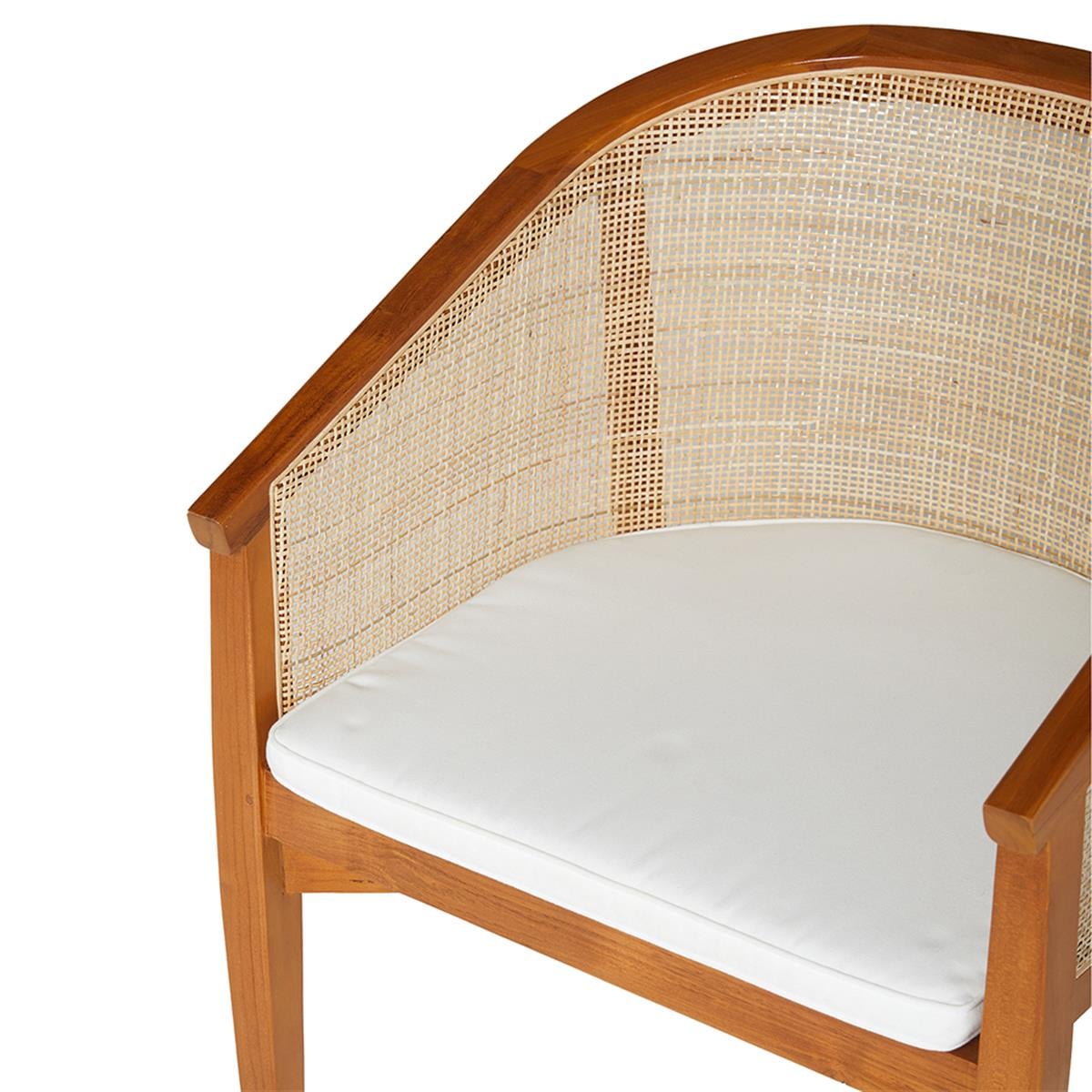 Kollu Sandalye-Teak Natural- Rattan Natural