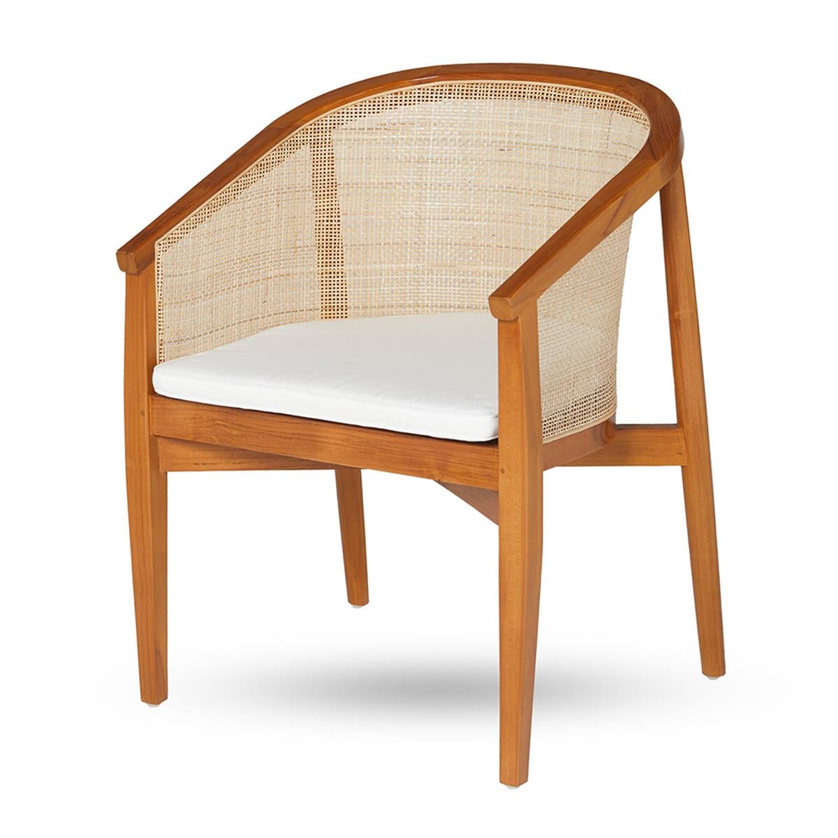 Kollu Sandalye-Teak Natural- Rattan Natural