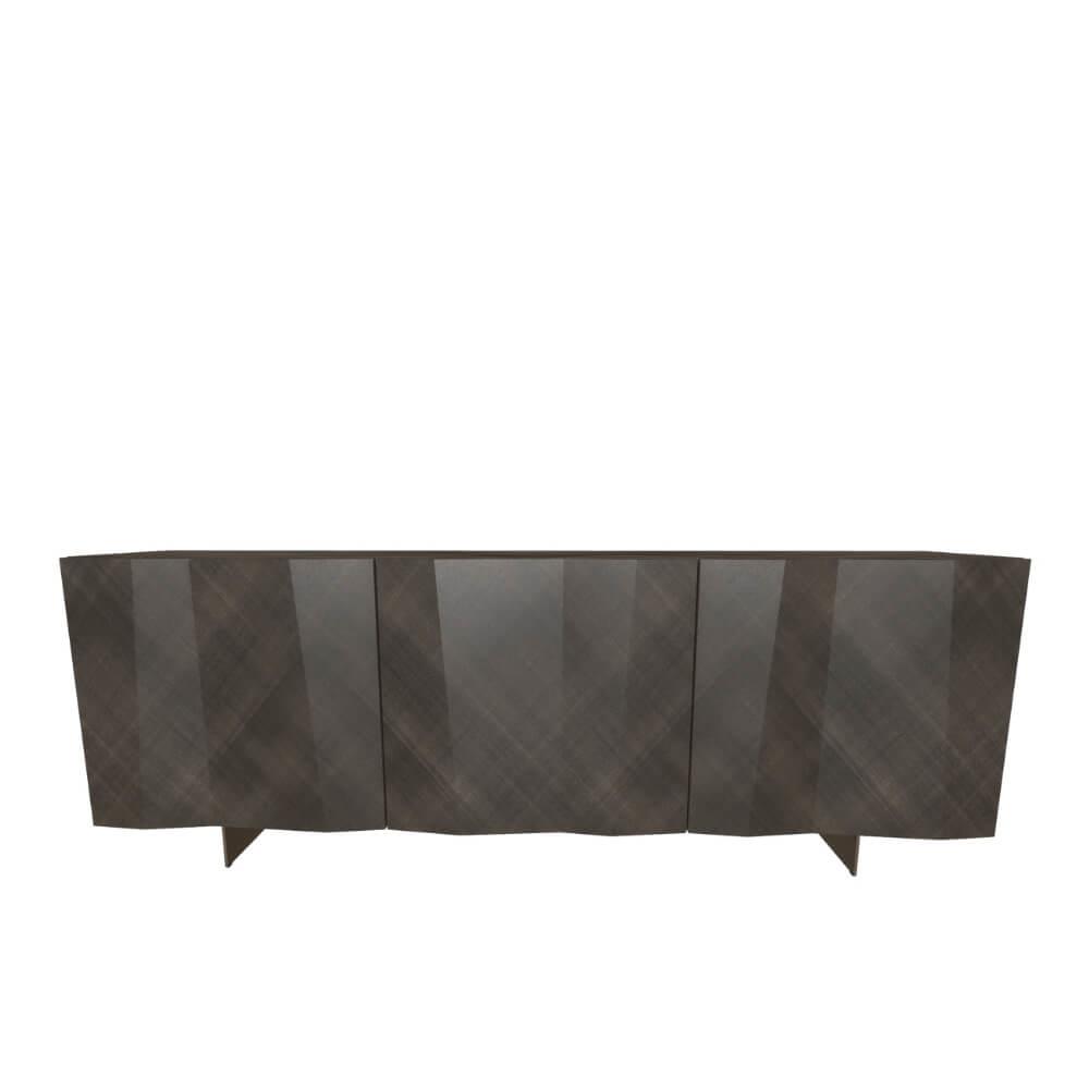Kunta 3 Kapaklı Konsol-İskelet Dark Brass M028-Panel Brushed Bronze L096