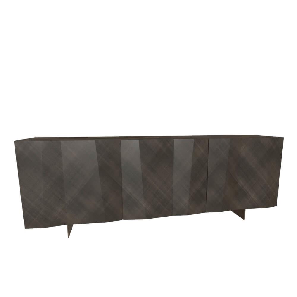 Kunta 3 Kapaklı Konsol-İskelet Dark Brass M028-Panel Brushed Bronze L096