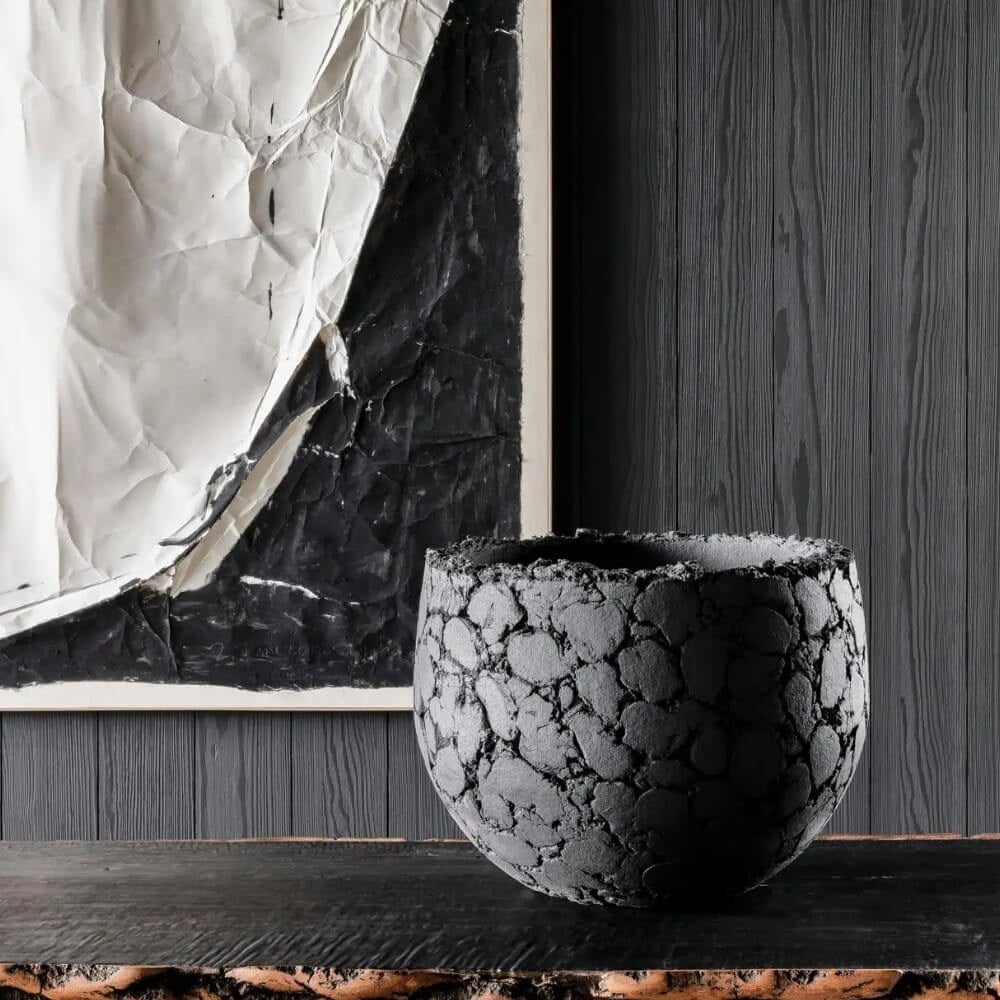 Lava Pot Saksı (50)-Natural Brown