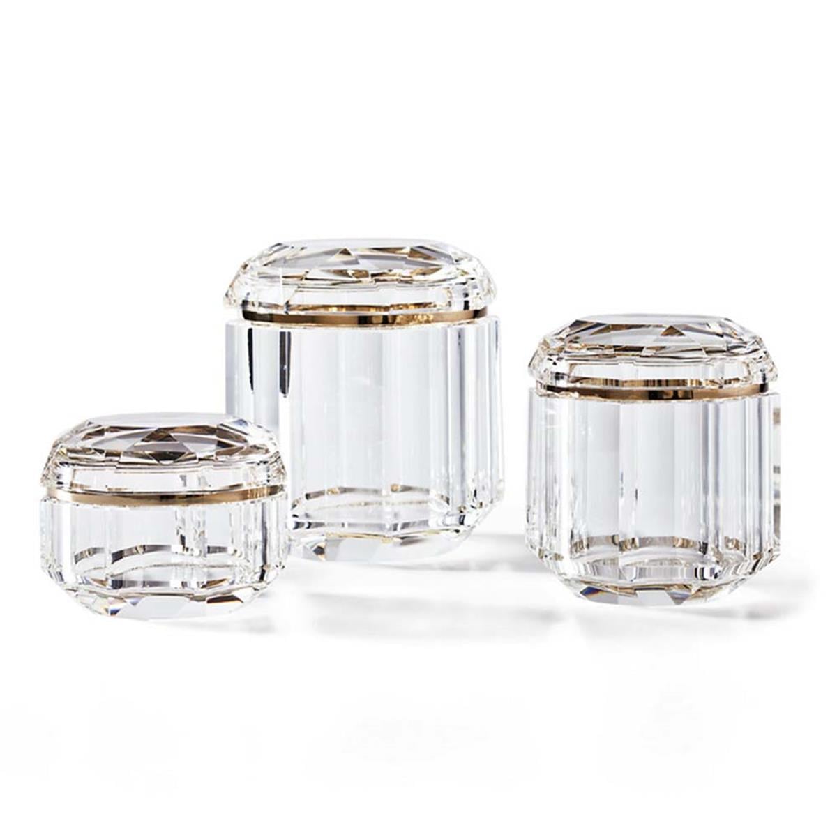 Leigh-Medium Kavanoz Clear/Brass