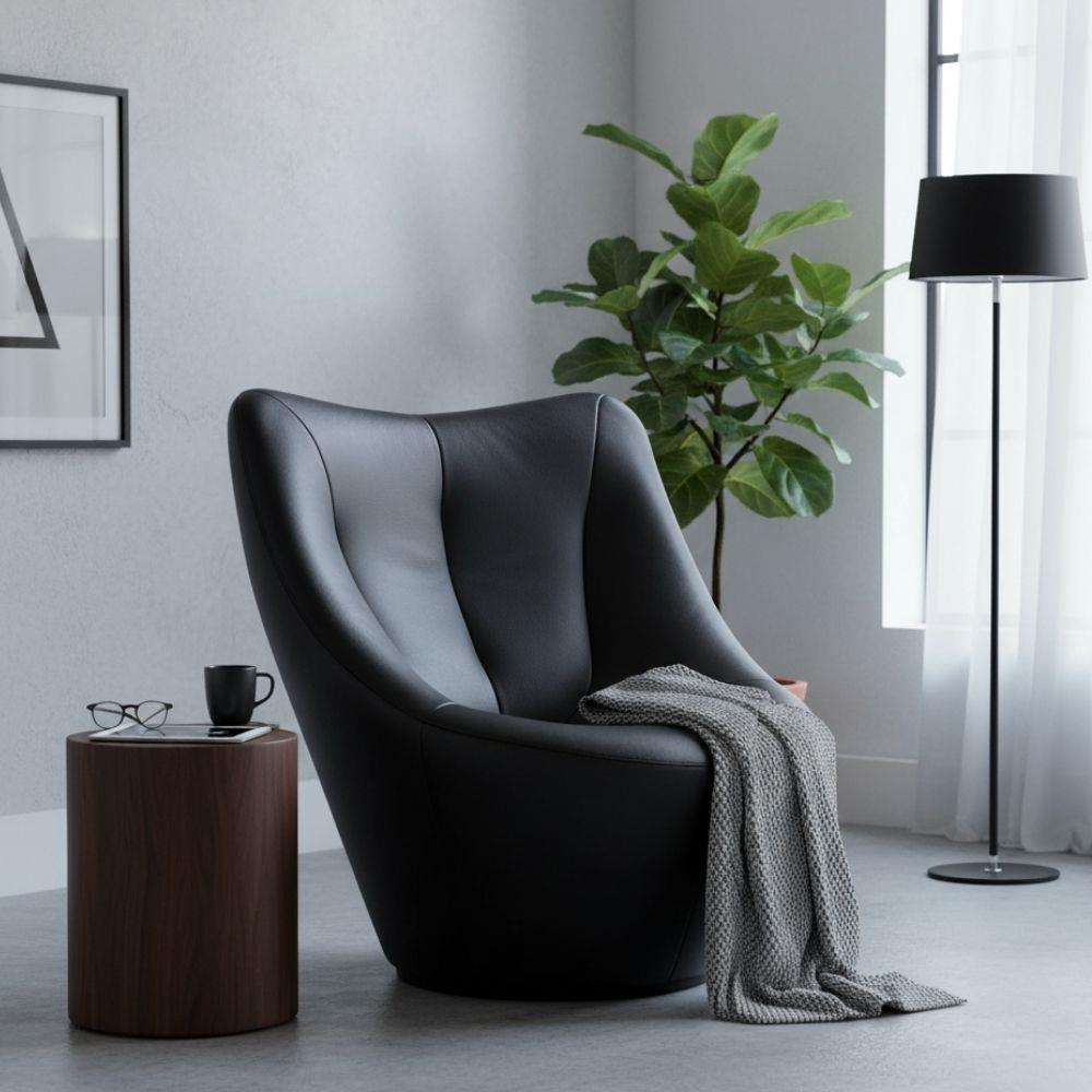 Ligne Roset Anda Anthracite Tekli Koltuk