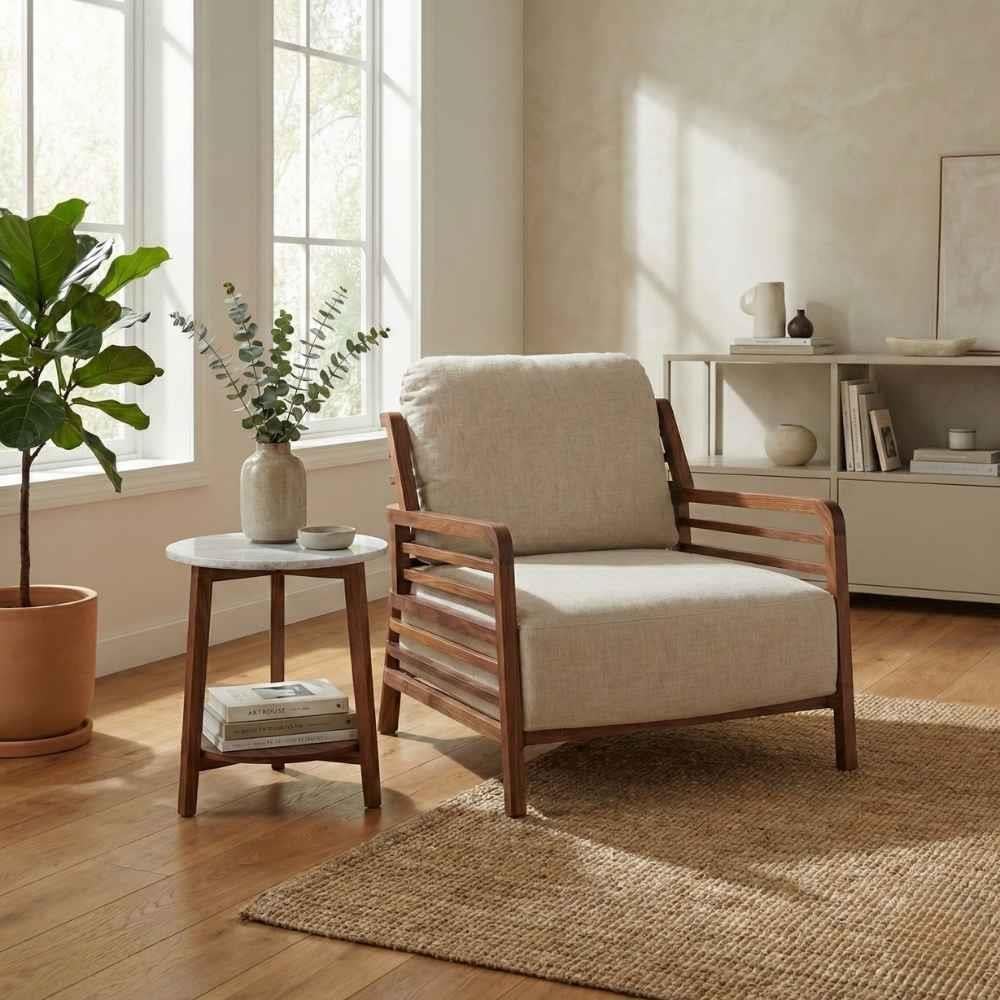 Ligne Roset Flax Maple Armchair