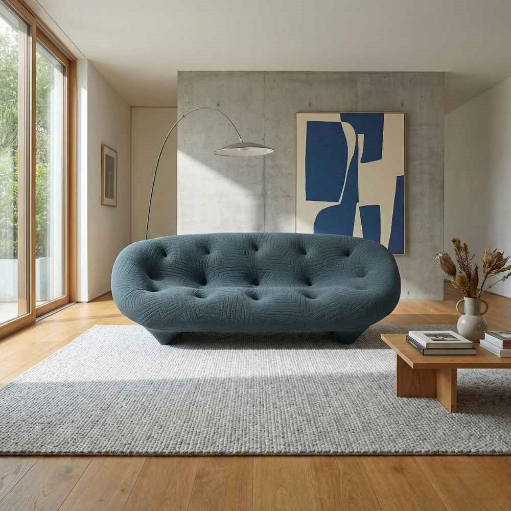 Ligne Roset Ploum Large High-Back Peplum Sofa