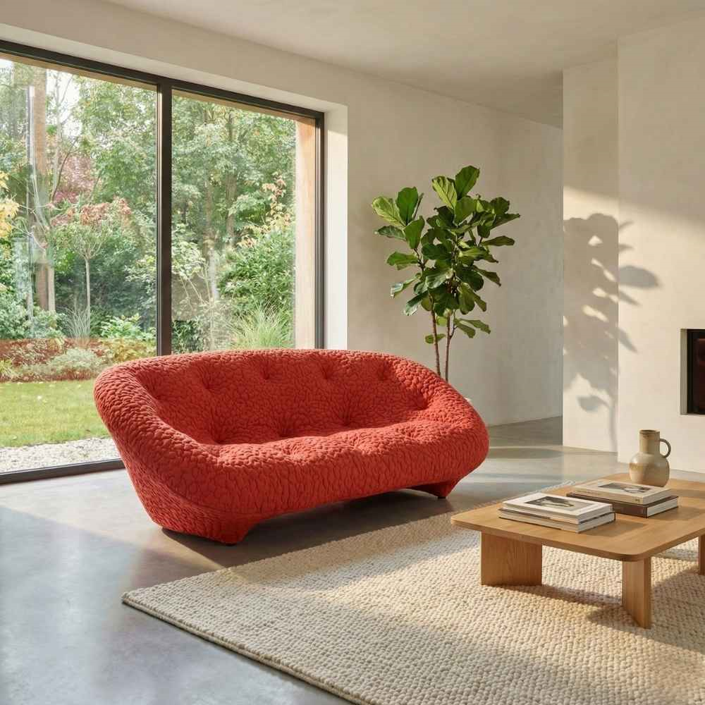Ligne Roset Ploum Medium Rouge Yüksek Sırtlı İkili Kanepe