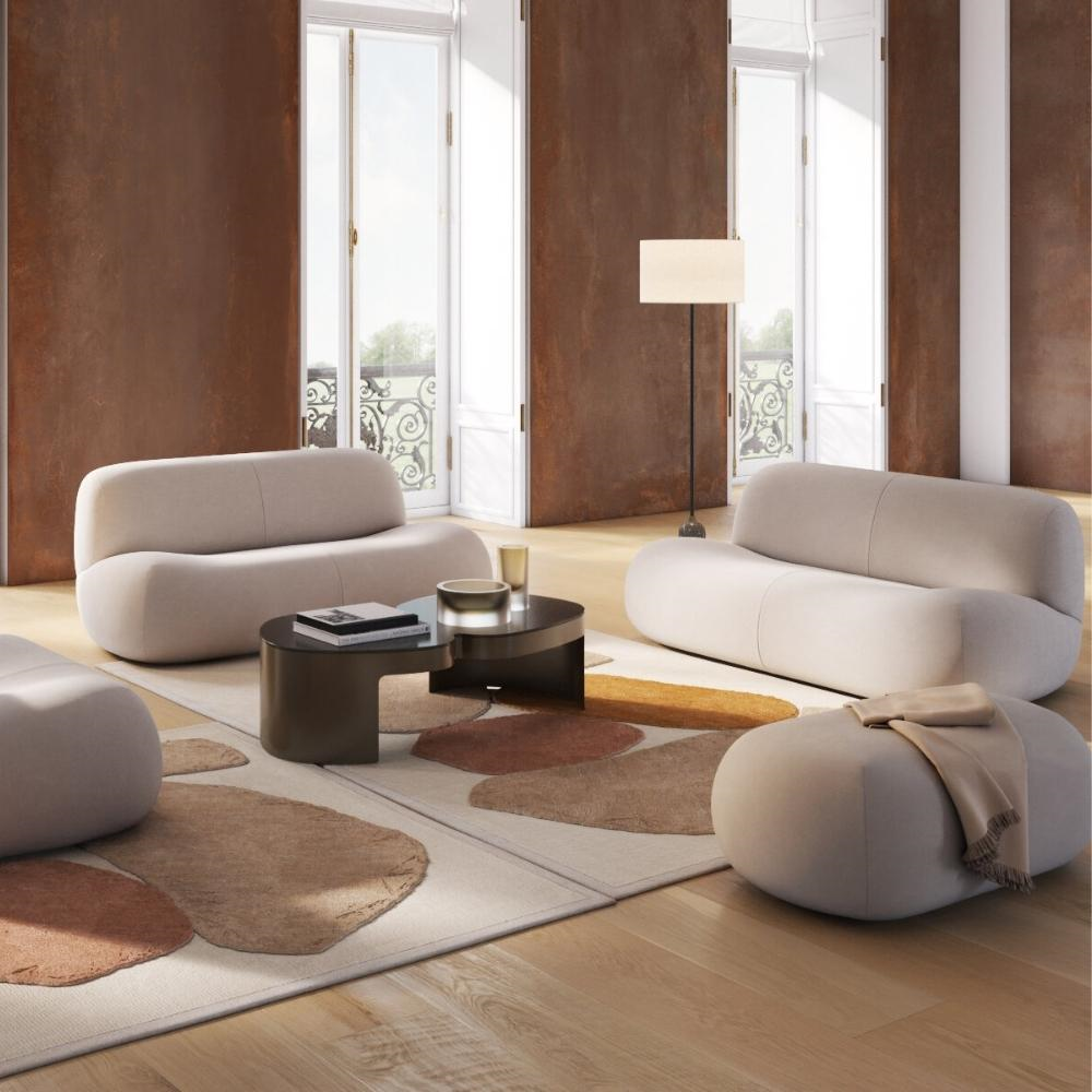 Ligne Roset Pukka Ecru İkili Kanepe