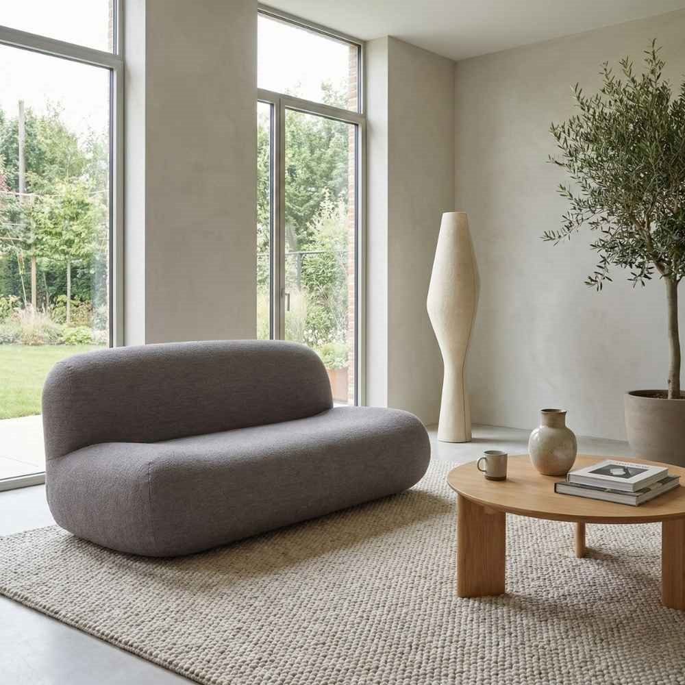 Ligne Roset Pukka Gris İkili Kanepe