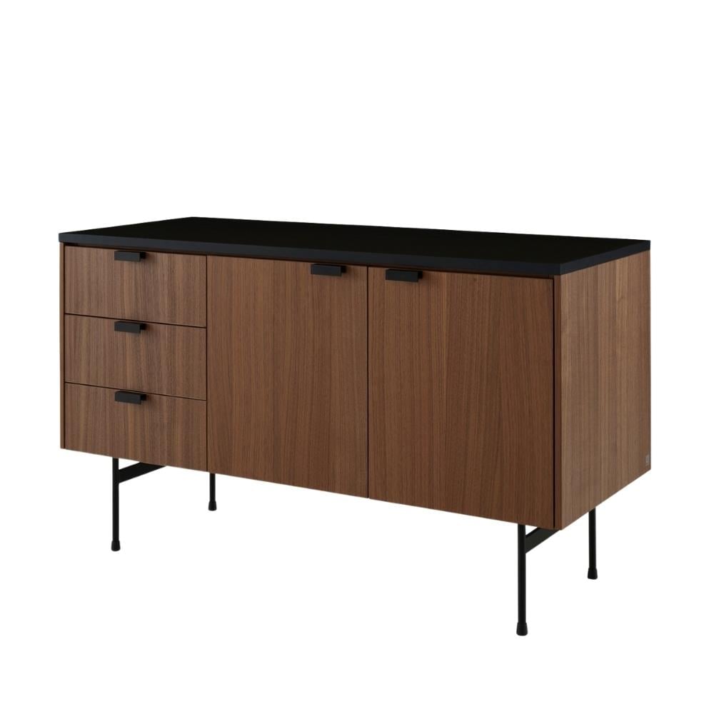 Tanis Büfe-Walnut-Black Fenix Laminate