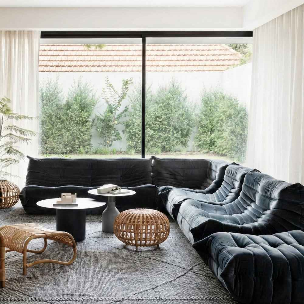 Ligne Roset Togo Anthracite Corner Seat Anthracite