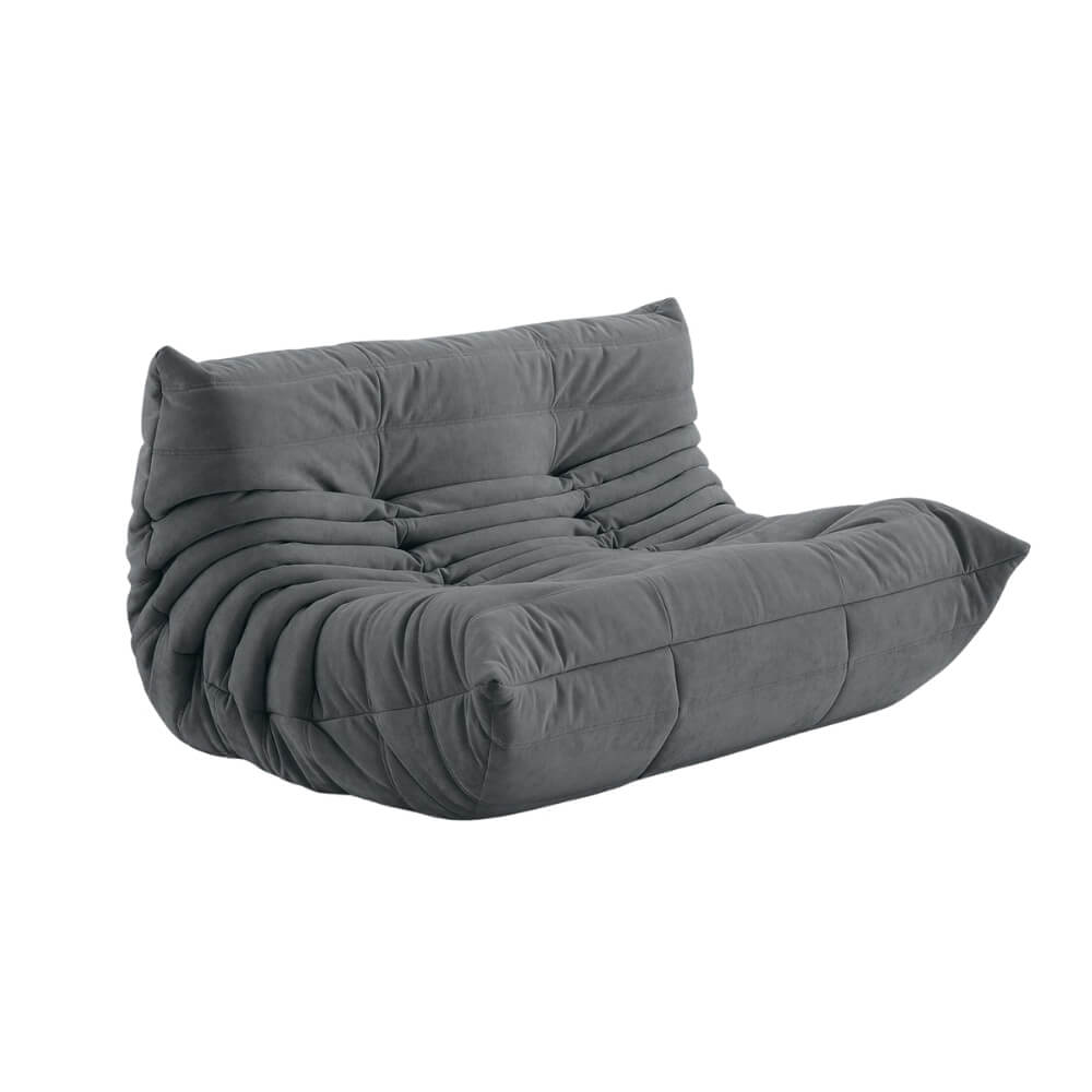 Ligne Roset Togo Small Dark Grey İkili Kanepe