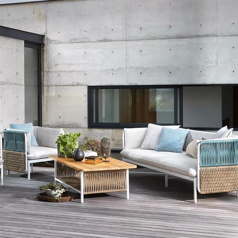 Loungechair-Aluminyum White Matt-Rope Mkf63 (atas) Combine Mkf45 (bawah) Minder Dahil