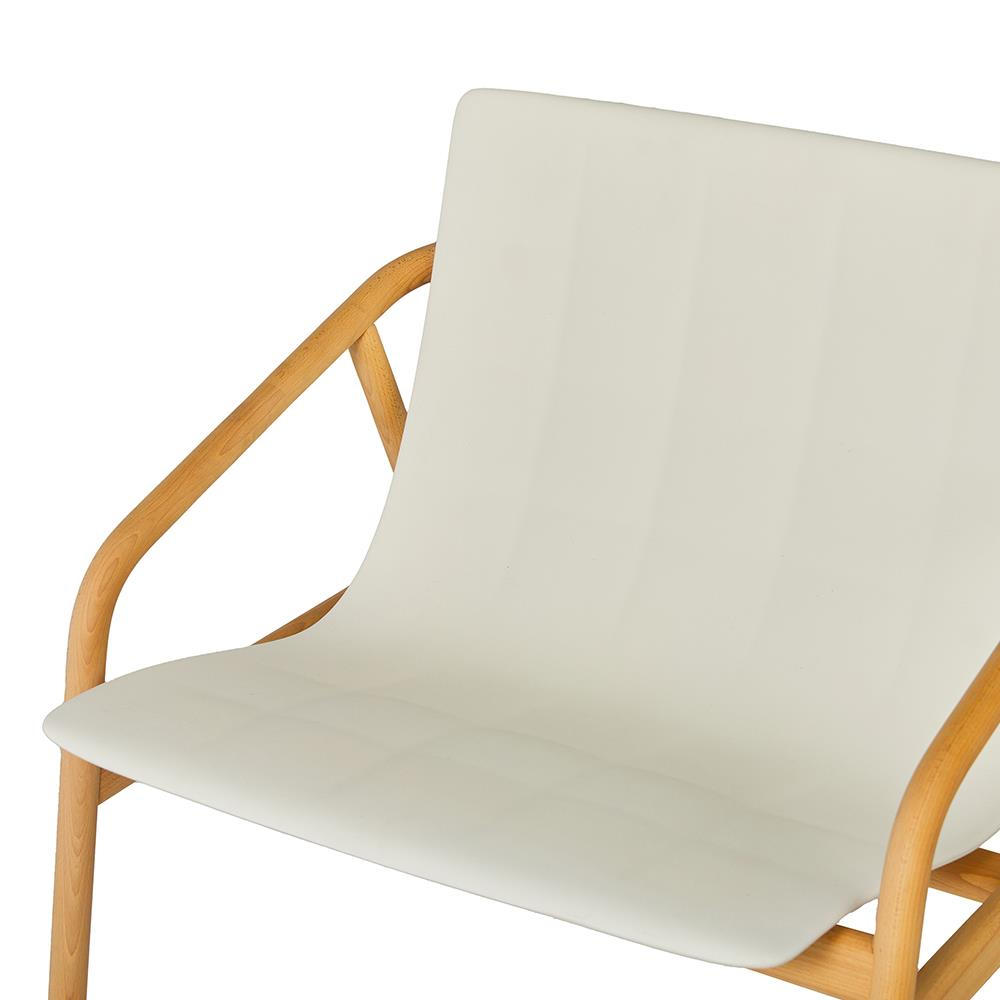 Loungette Tekli Koltuk Kayın/ White