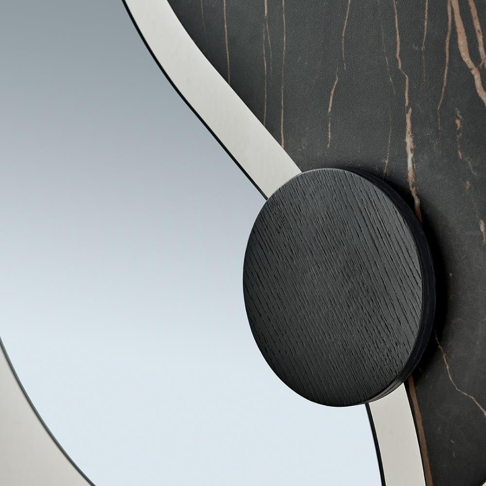 Luxor Ayna (70)-Bronze Mirrored (C301)-Marble Calacatta Glossy (CM012)-Decorative Detail Veneer Walnut (L036)