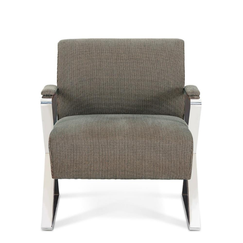 Madison Tekli Koltuk-Finish-Stp-02-1 (White Stainless Steel High Sheen) - Kumaş F042