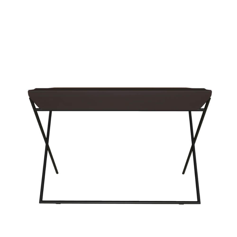 Matisse Çalışma Masası-Frame Matt Black (M055)-Top Walnut ( L036)-Storage Dark Brown (Q403)