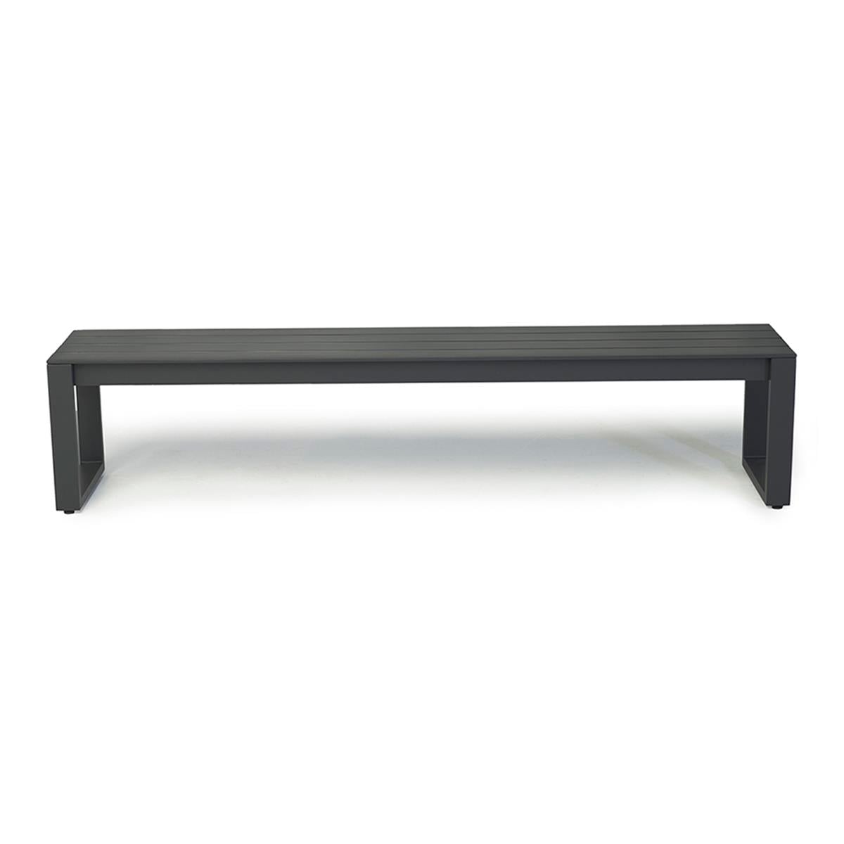 Metal Oturak 4 Çıtalı - 210x45 cm - Antrasit
