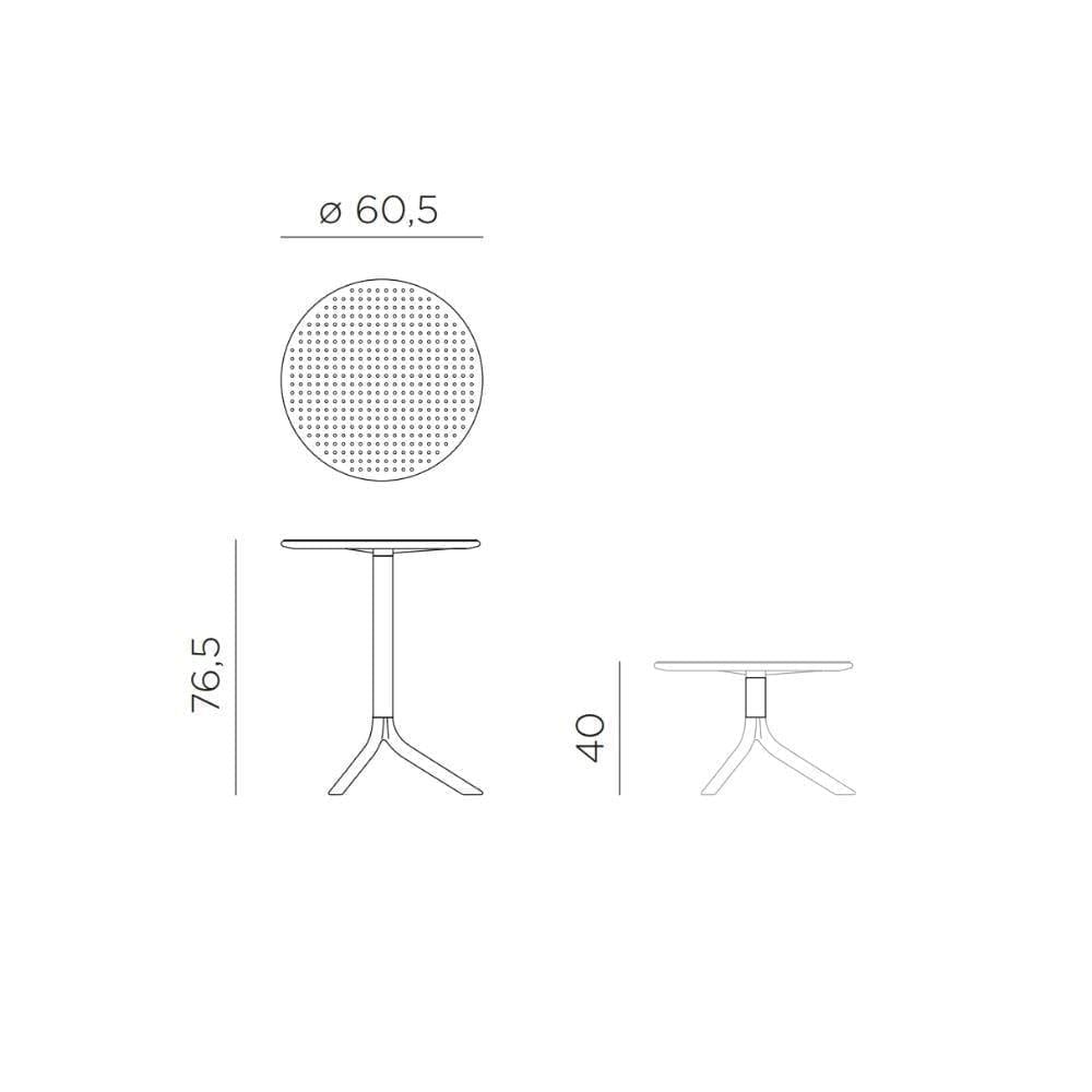 Nardi Bora Step Anthracite Masa Takımı
