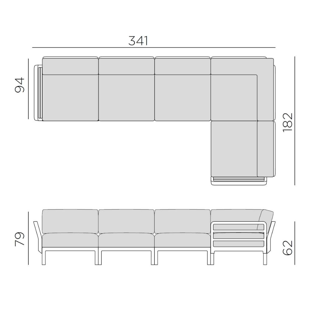 Nardi Maximo Köşe Kanepe