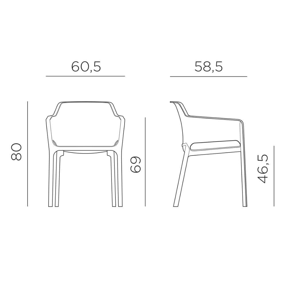 Nardi Net İstiflenebilir Kollu Sandalye