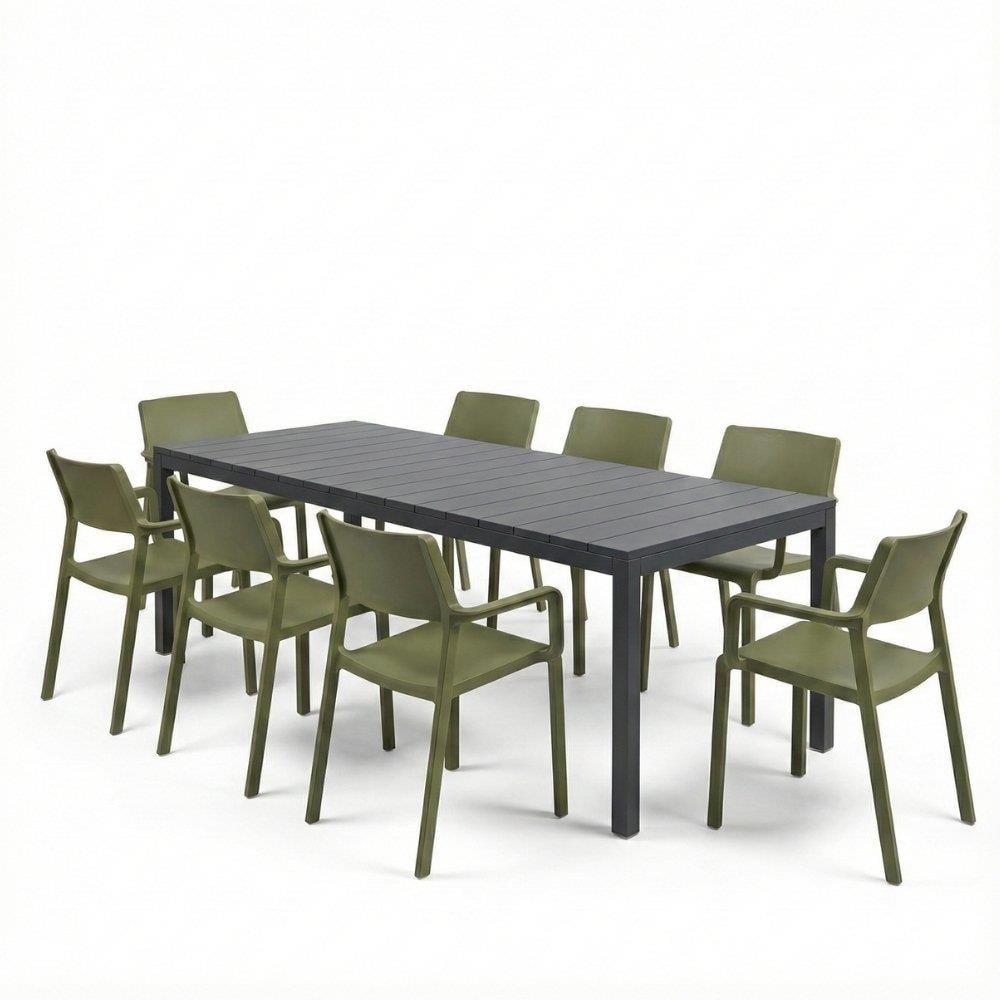 Nardi Trill Agave Chair Rio Anthracite Table Set